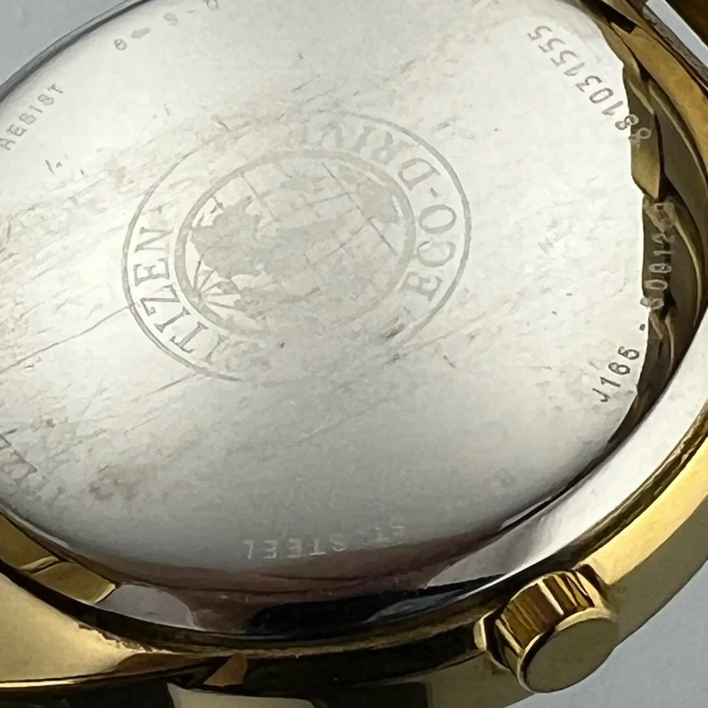 Citizen Eco-Drive Mens Gold Tone Watch